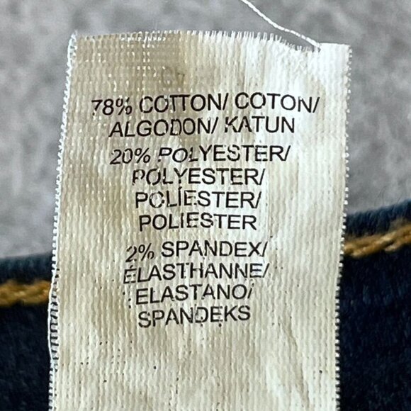 Lucky Brand Women's Jeans Size 8 Ankle Length Flare Leg Dark Wash Leather Patch - Picture 8 of 15